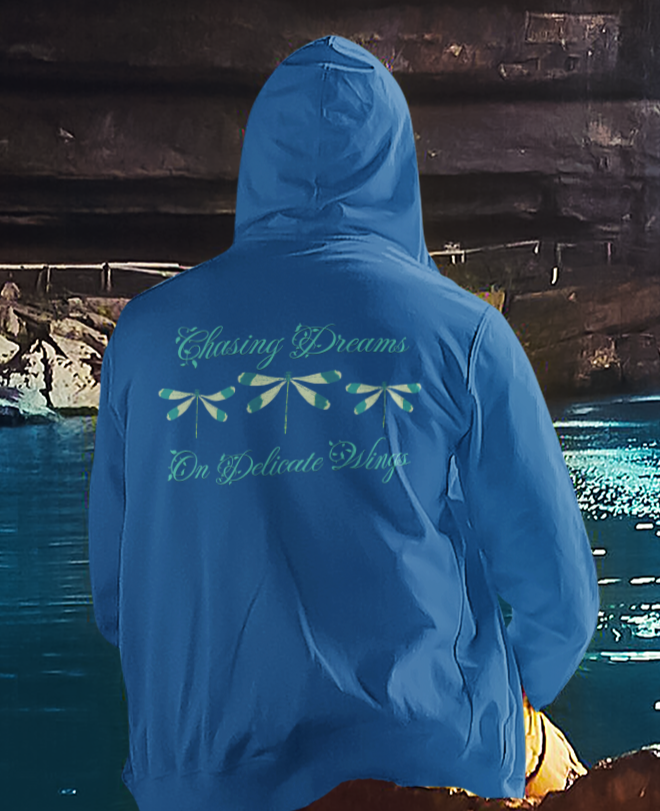 Dragonfly, Hoodie, Royal, Blue, Dreams