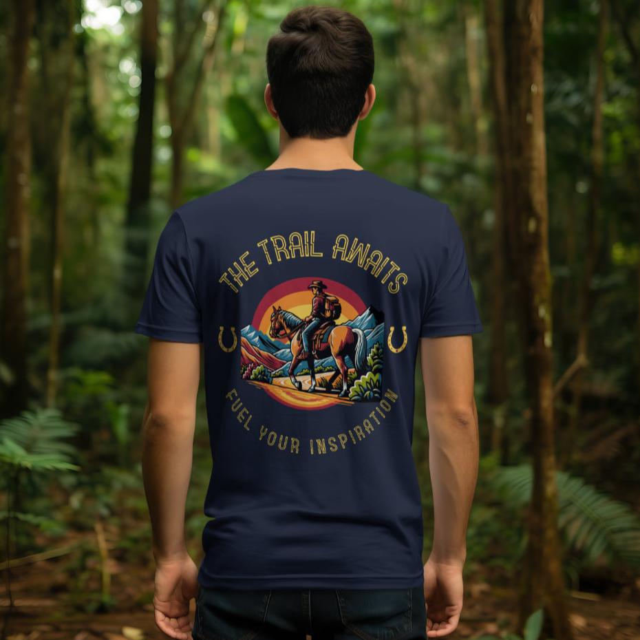 Horseback Riding, T-Shirt, Color Navy